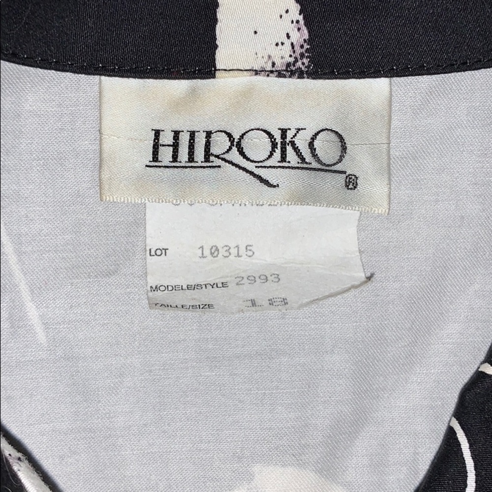 Vintage Hiroko Jacket Black and White Size 18 - Picture 3 of 4
